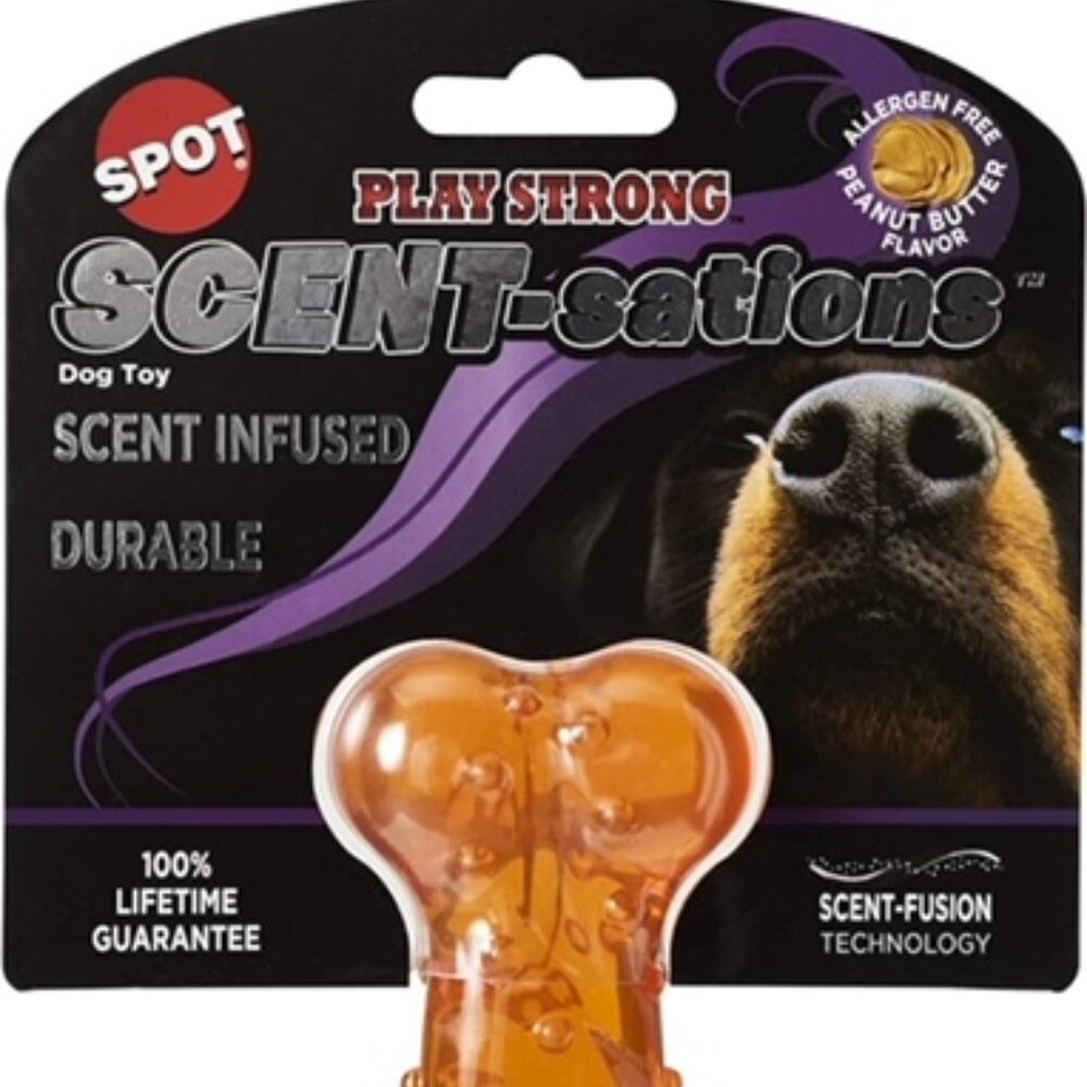 SPOT Play Strong SCENT-sations Dog Toy Scent InFused Durable Color: (Orange)